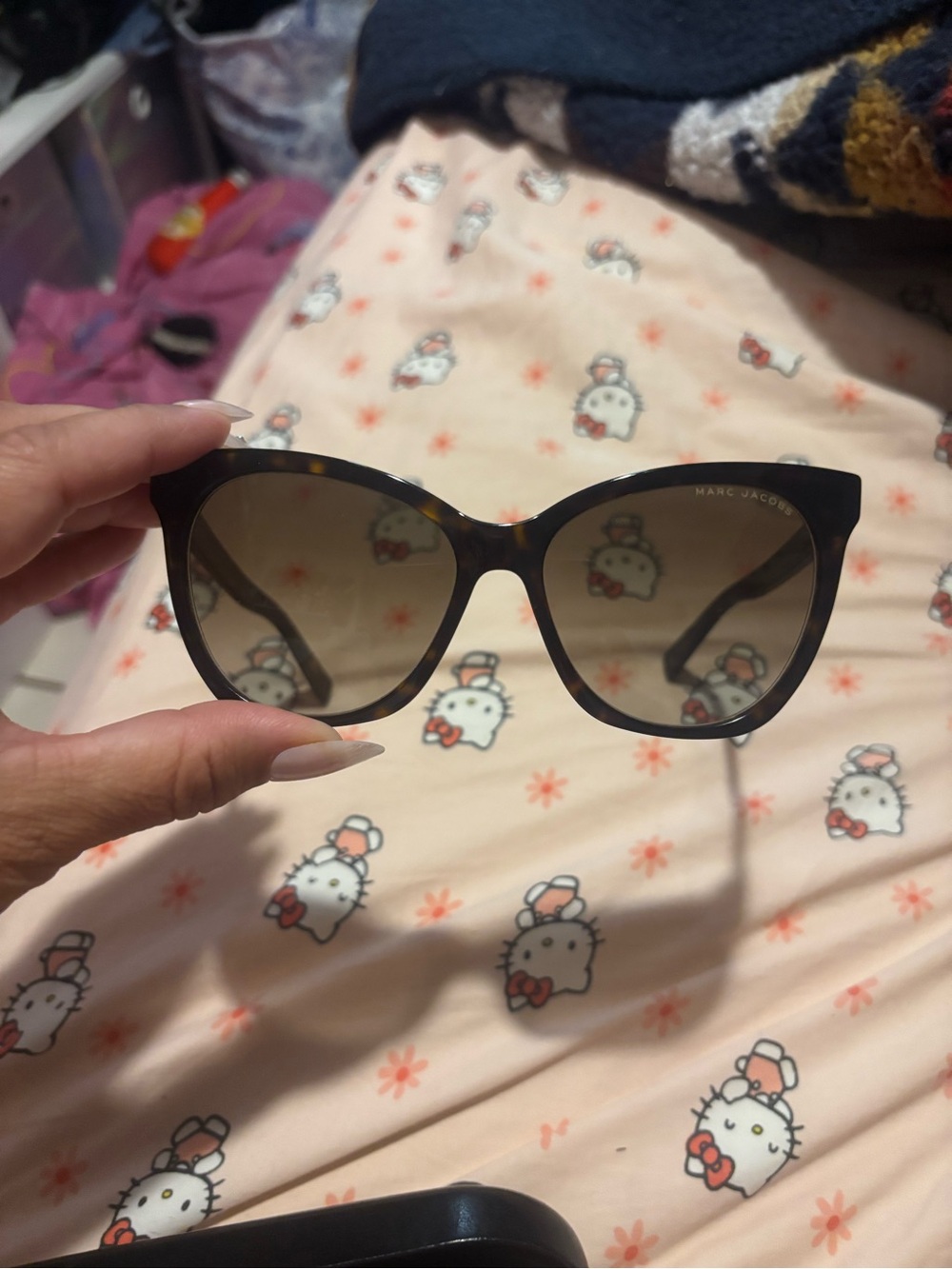 Marc Jacobs Tortoiseshell Cat-Eye Sunglasses with Brown Gradient Lenses